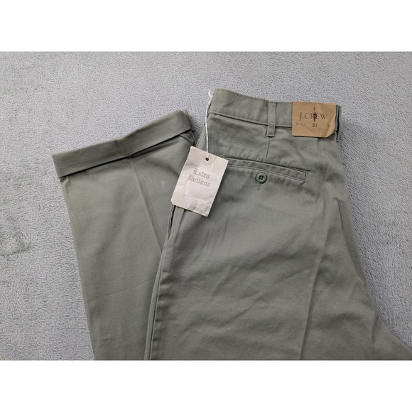 J.Crew Other - Vintage J.Crew Oarsman Pants Mens 33 Sage Olive Green Pleated Cuffed Made in USA
